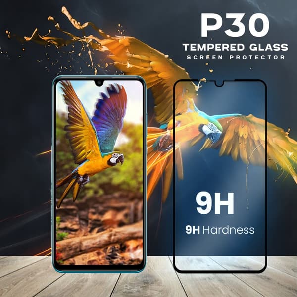 Huawei P30 - Härdat glas 9H – 3D Super kvalitet skärmskydd