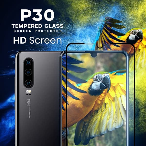Huawei P30 - Härdat glas 9H – 3D Super kvalitet skärmskydd