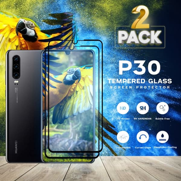 2-Pack Huawei P30 - Härdat glas 9H – 3D Super kvalitet Skärmskydd 2-Pack Huawei P30 - Härdat glas 9H – 3D Super kvalitet Skärmskydd
