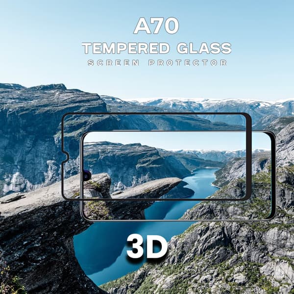 Samsung Galaxy A70 - Härdat Glas 9H - Super Kvalitet 3D Skärmskydd