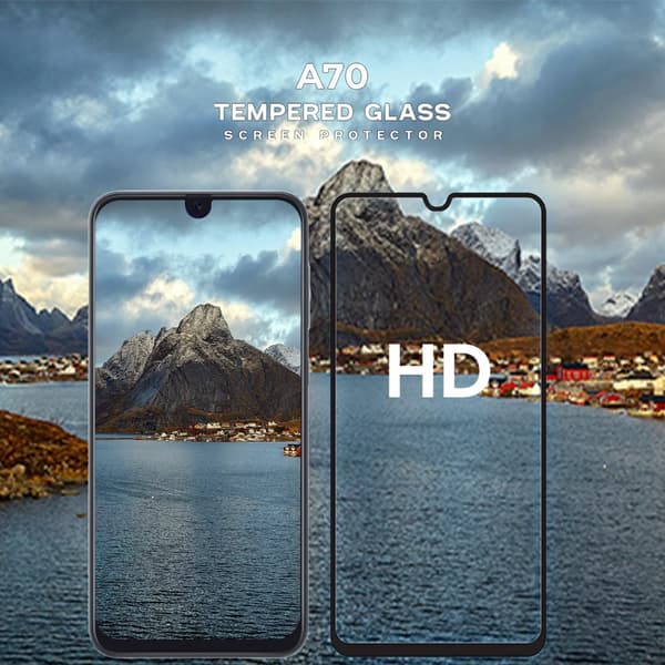 Samsung Galaxy A70 - Härdat Glas 9H - Super Kvalitet 3D Skärmskydd