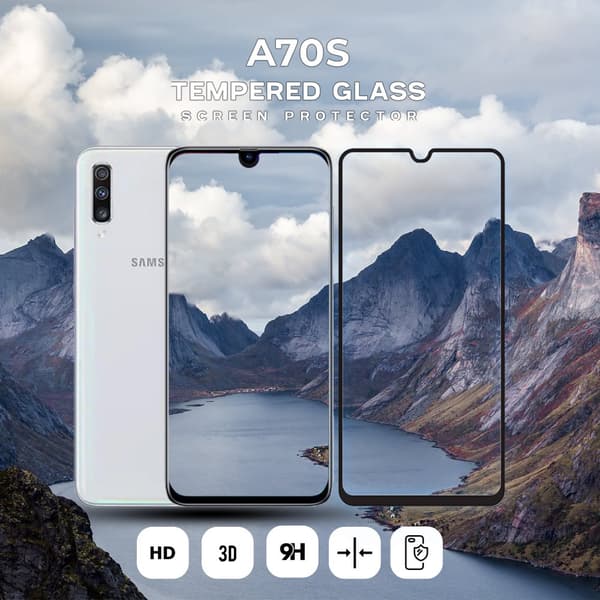 Samsung Galaxy A70s - Härdat Glas 9H - Super Kvalitet 3D Skärmskydd