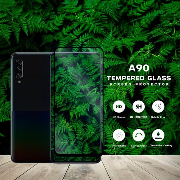 Samsung Galaxy A90 - Härdat Glas 9H - Super Kvalitet 3D Skärmskydd