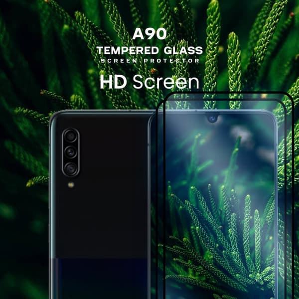 2 Pack Samsung Galaxy A90 - Härdat Glas 9H - Super kvalitet 3D Skärmskydd