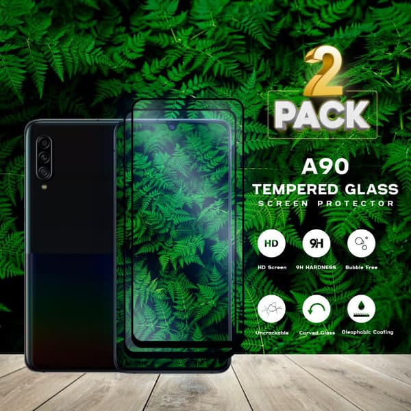 2 Pack Samsung Galaxy A90 - Härdat Glas 9H - Super kvalitet 3D Skärmskydd