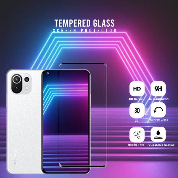 Xiaomi 11 - Härdat glas-9H - Super kvalitet 3D Skärmskydd