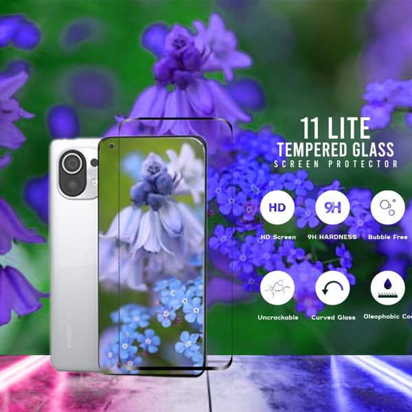 Xiaomi 11 LITE - Härdat Glas 9H - Super Kvalitet 3D Skärmskydd