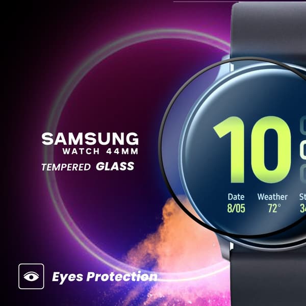 Samsung Watch 44mm - Härdat glas 9H - Super kvalitet 3D Skärmskydd
