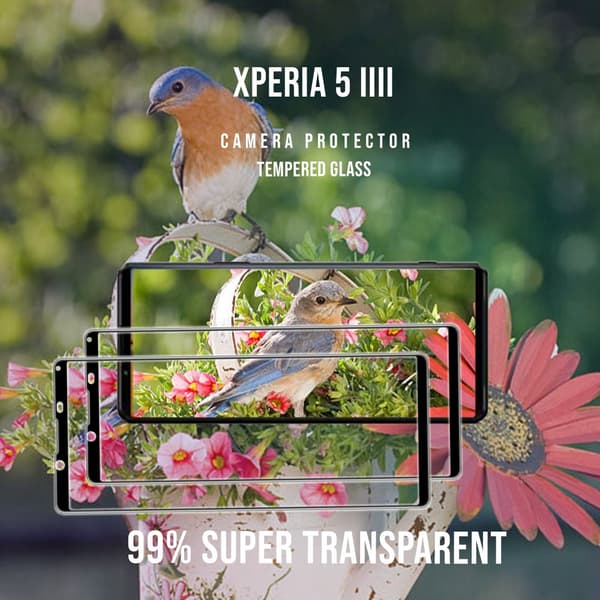 2 Pack Sony Xperia 5 III - Härdat glas 9H - Super Kvalitet 3D Skärmskydd