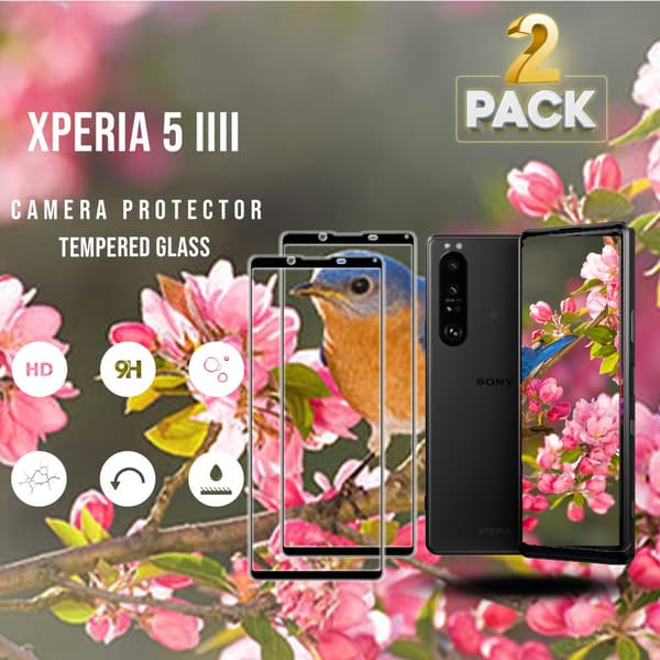 2 Pack Sony Xperia 5 III - Härdat glas 9H - Super Kvalitet 3D Skärmskydd