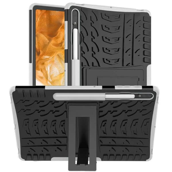 Stødbestandigt cover med stativ Samsung Galaxy Tab S8 Plus 12.7 - Hvid