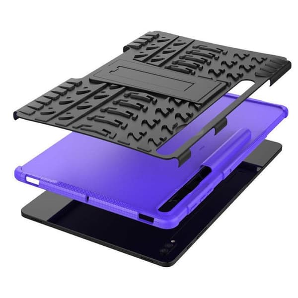 Iskunkestävä kuori jalustalla Samsung Galaxy Tab S8 11.0 - Violetti
