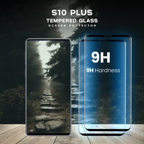 2-Pack Samsung Galaxy S10 Plus - Härdat glas 9H-Super kvalitet 3D Skärmskydd