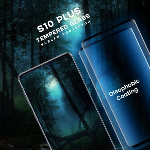 2-Pack Samsung Galaxy S10 Plus - Härdat glas 9H-Super kvalitet 3D Skärmskydd