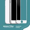 Miniatyrbild 4 av 5: Iphone 7 PLUS Vit - 9H Härdat Glas - 3D Skärmskydd