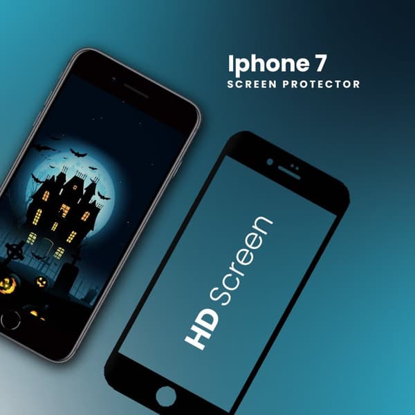 Iphone 7 SVART - 9H Härdat Glas - 3D Skärmskydd