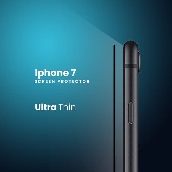 Iphone 7 SVART - 9H Härdat Glas - 3D Skärmskydd