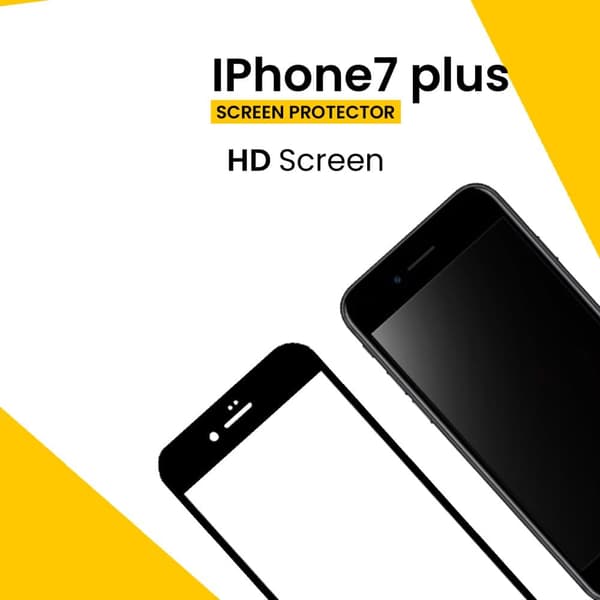 Iphone 7 plus SVART - 9H Härdat Glas - 3D Skärmskydd
