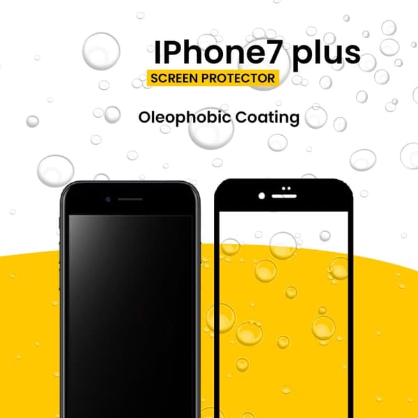 Iphone 7 plus SVART - 9H Härdat Glas - 3D Skärmskydd