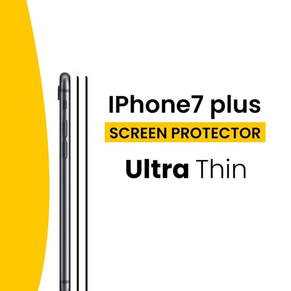 2-PACK Iphone 7 plus Svart - 9H Härdat Glas - 3D Skärmskydd