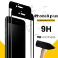 Miniatyrbild 2 av 5: 2-PACK Iphone 8 plus Svart - 9H Härdat Glas - 3D Skärmskydd