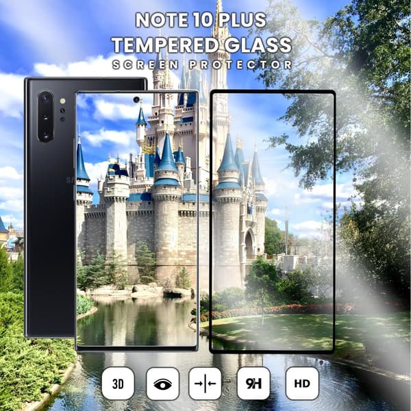Samsung Galaxy Note 10 Plus- Härdat glas 9H - Super kvalitet 3D Skärmskydd