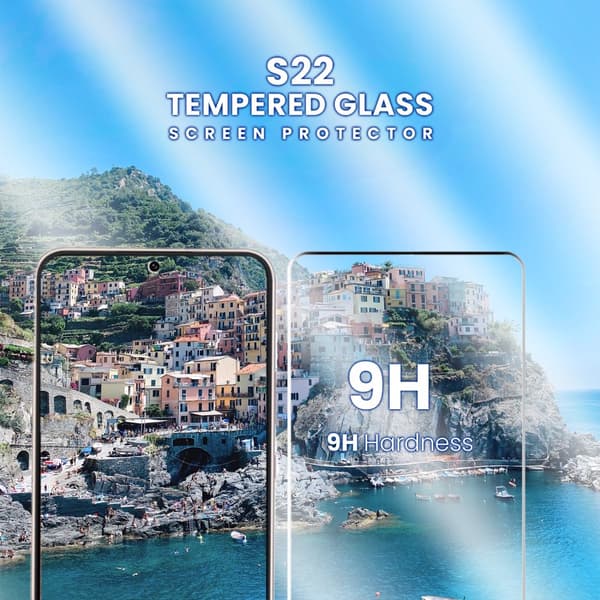 Samsung Galaxy S22 - Härdat Glas 9H - Super Kvalitet 3D Skärmskydd