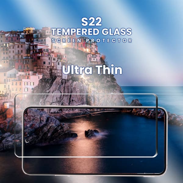 Samsung Galaxy S22 - Härdat Glas 9H - Super Kvalitet 3D Skärmskydd