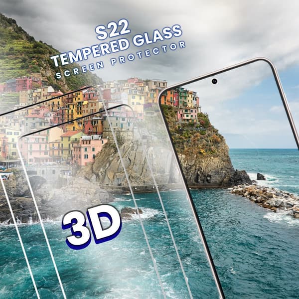 2-Pack Samsung Galaxy S22 - Härdat Glas 9H - Super Kvalitet 3D Skärmskydd