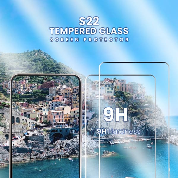 2-Pack Samsung Galaxy S22 - Härdat Glas 9H - Super Kvalitet 3D Skärmskydd