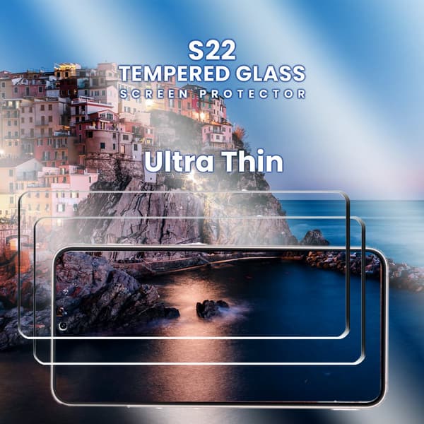 2-Pack Samsung Galaxy S22 - Härdat Glas 9H - Super Kvalitet 3D Skärmskydd