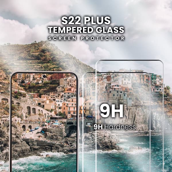 2-Pack Samsung Galaxy S22 Plus - Härdat Glas 9H - Super Kvalitet 3D Skärmskydd