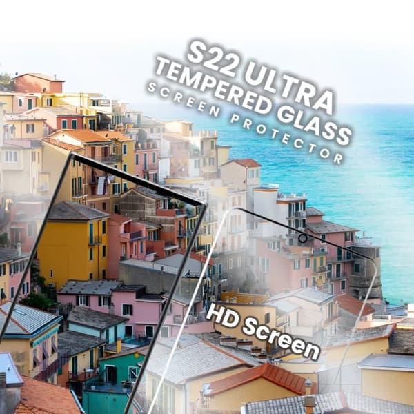 Samsung Galaxy S22 Ultra - Härdat Glas 9H - Super Kvalitet 3D Skärmskydd