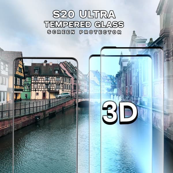 2-Pack Samsung Galaxy S20 ULTRA - Härdat glas 9H-Super kvalitet 3D Skärmskydd