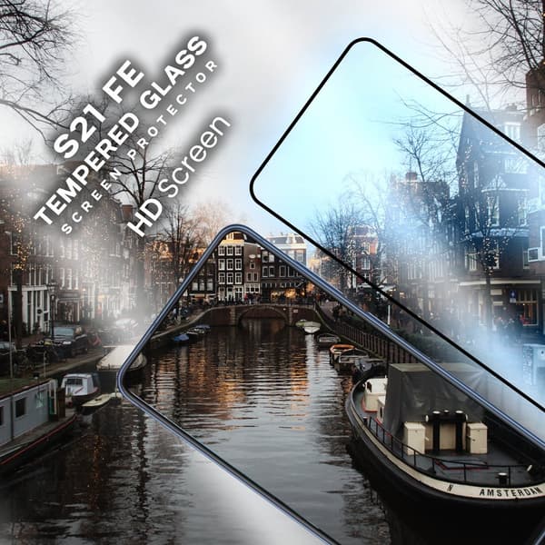 Samsung Galaxy S21 FE - Härdat glas 9H - Super kvalitet 3D Skärmskydd