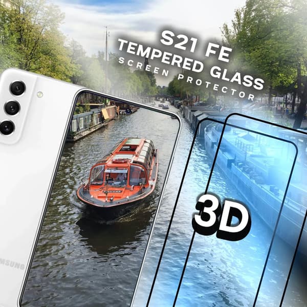 2-Pack Samsung Galaxy S21 FE - Härdat glas 9H-Super kvalitet 3D Skärmskydd