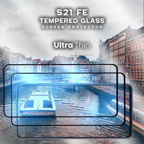 2-Pack Samsung Galaxy S21 FE - Härdat glas 9H-Super kvalitet 3D Skärmskydd