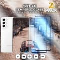 Miniatyrbild 1 av 5: 2-Pack Samsung Galaxy S21 FE - Härdat glas 9H-Super kvalitet 3D Skärmskydd