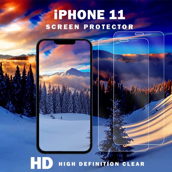 2-pack Iphone 11 - 9H Härdat glas - Super kvalitet -3D Skärmskydd