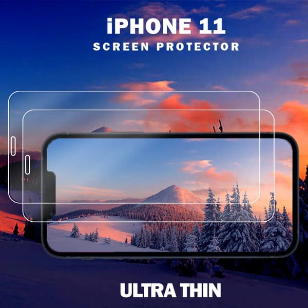2-pack Iphone 11 - 9H Härdat glas - Super kvalitet -3D Skärmskydd