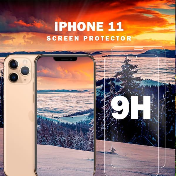 2-pack Iphone 11 - 9H Härdat glas - Super kvalitet -3D Skärmskydd