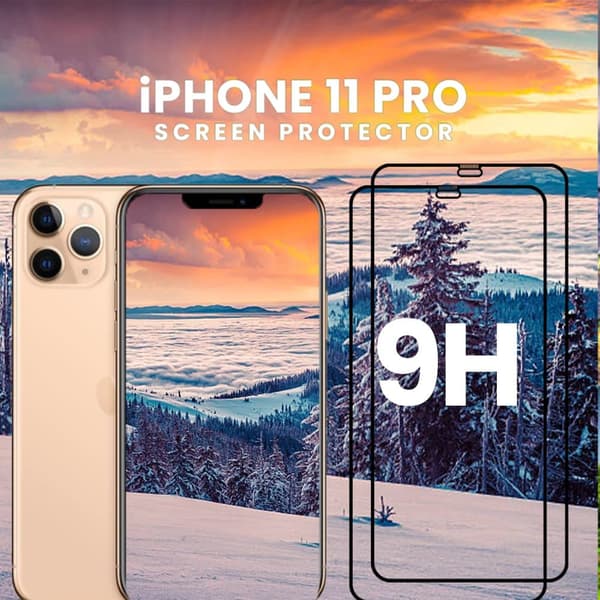 2-pack iPhone 11 Pro - 9H Härdat glas - Super kvalitet -3D Skärmskydd