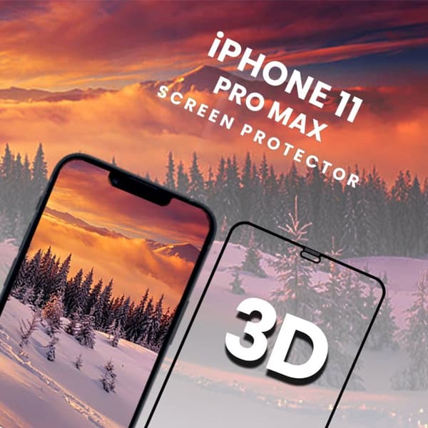 iPhone 11 Pro Max - 9H Härdat glas - Super kvalitet -3D Skärmskydd