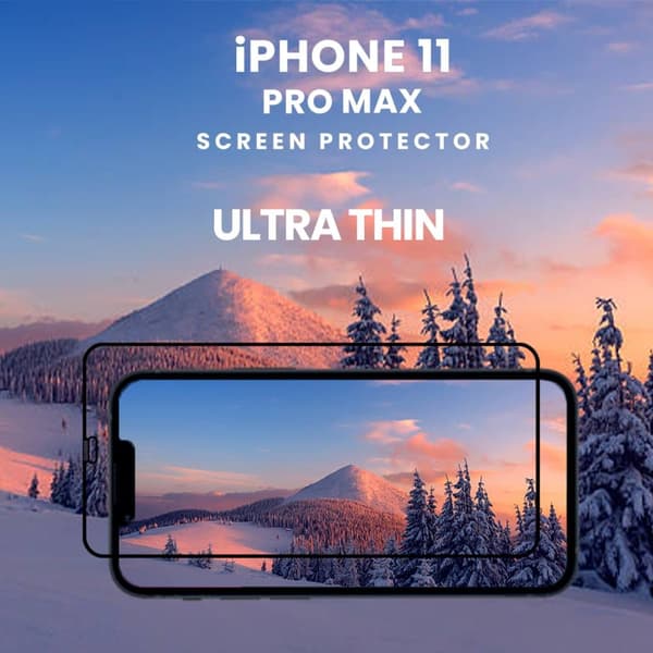 iPhone 11 Pro Max - 9H Härdat glas - Super kvalitet -3D Skärmskydd
