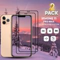 Miniatyrbild 1 av 5: 2-pack iPhone 11 Pro Max - 9H Härdat glas - Super kvalitet -3D Skärmskydd