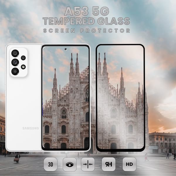 Samsung Galaxy A53 5G - Härdat glas 9H - Super kvalitet 3D