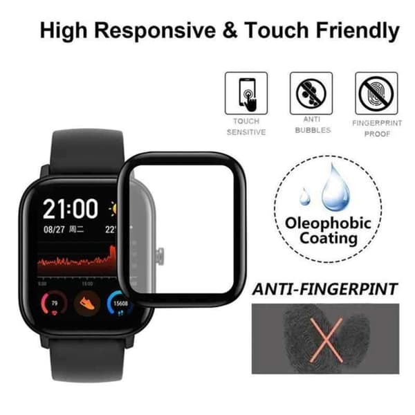 2-PACK Amazfit GTS 3 FullFrame 3D Härdat glas 0.26mm 9H