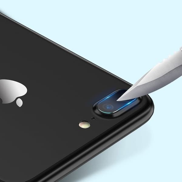 2 stk iPhone 7/8 Plus - Skærmbeskytter Kamera - Hærdet Glas