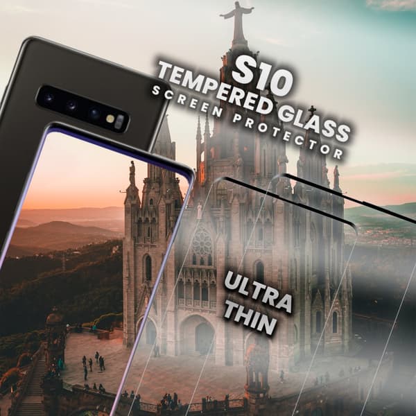 2-Pack Samsung Galaxy S10 - Härdat Glas 9H - Super Kvalitet 3D Skärmskydd