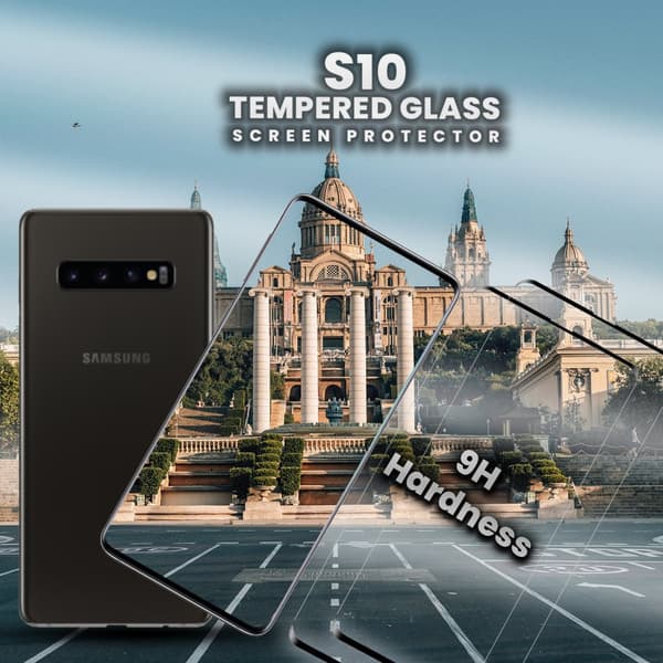 2-Pack Samsung Galaxy S10 - Härdat Glas 9H - Super Kvalitet 3D Skärmskydd